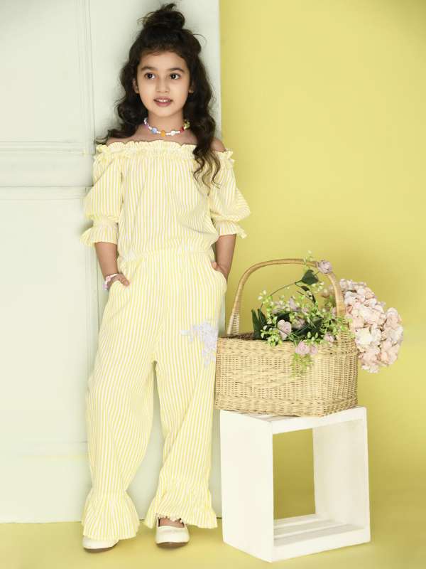 Girls Yellow Jumpsuit Buy Girls Yellow Jumpsuit online in India