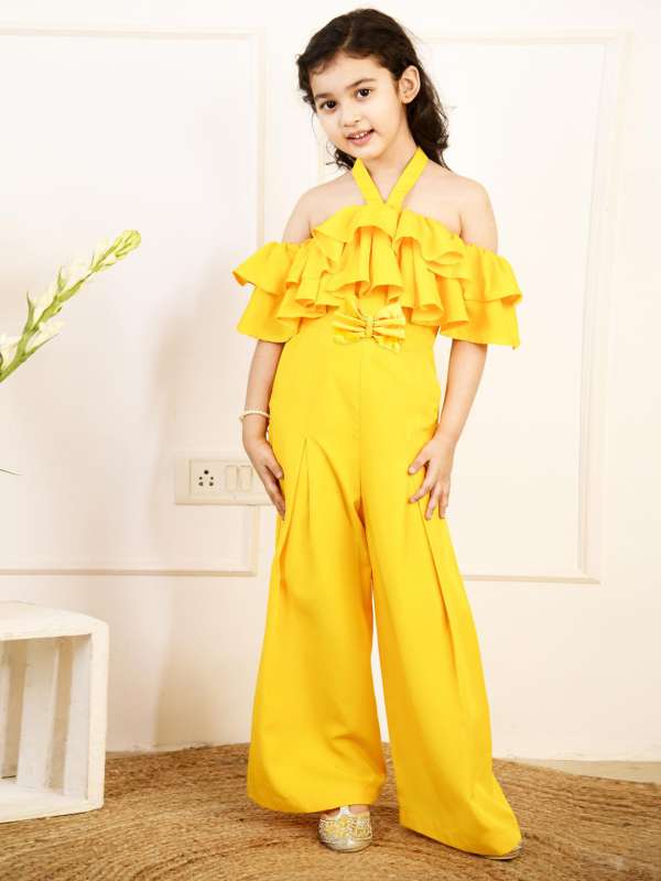 Girls yellow jumpsuit top