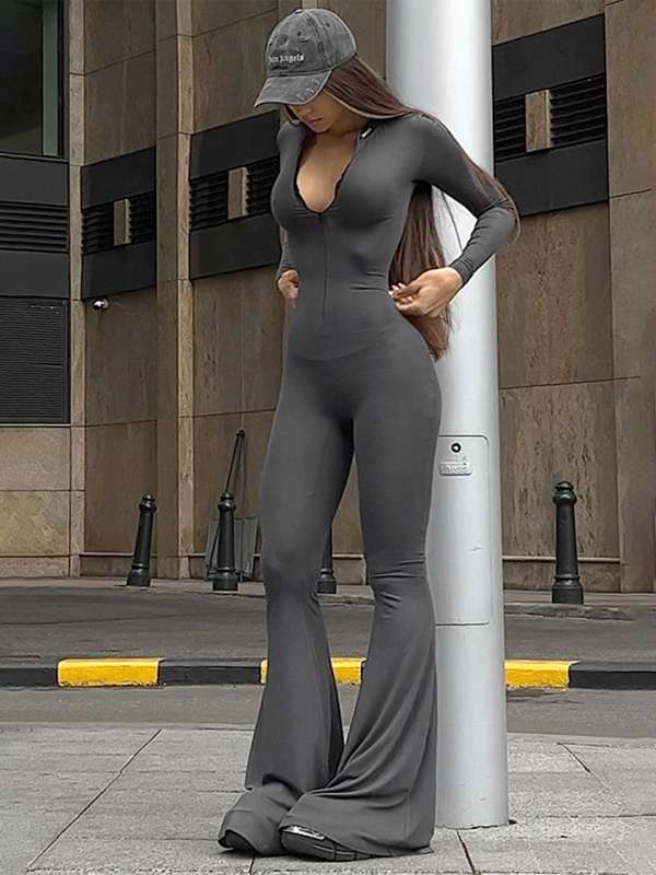 Bootcut jumpsuit best sale