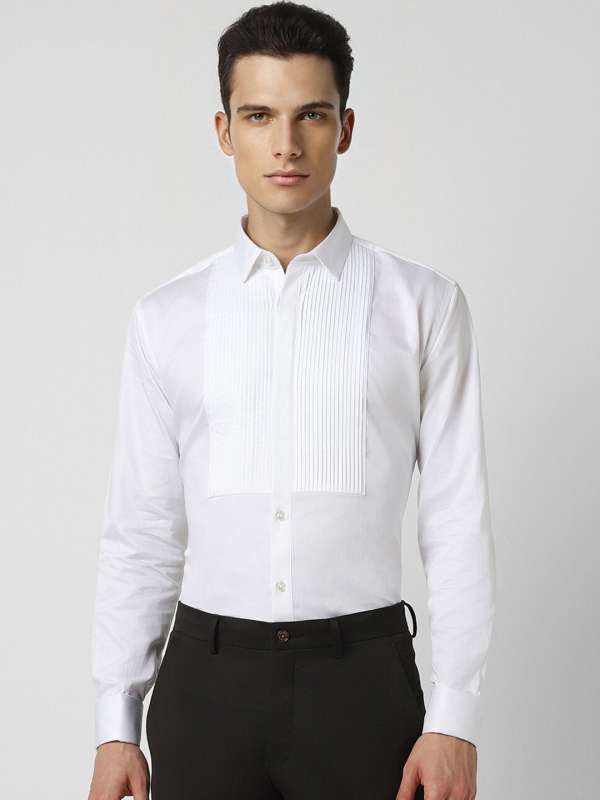 White party wear shirt for men on sale
