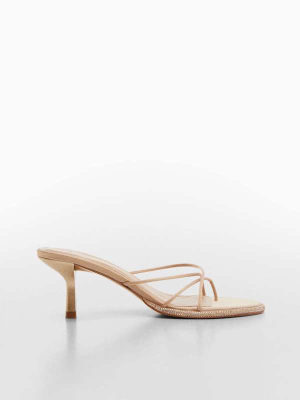 Mango white online heeled sandals