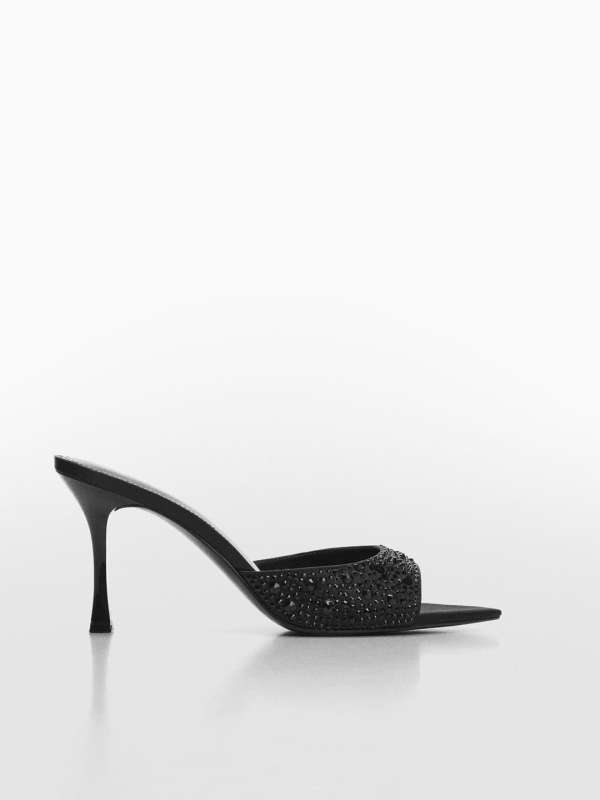 Mango Black Sandals Heels Buy Mango Black Sandals Heels online