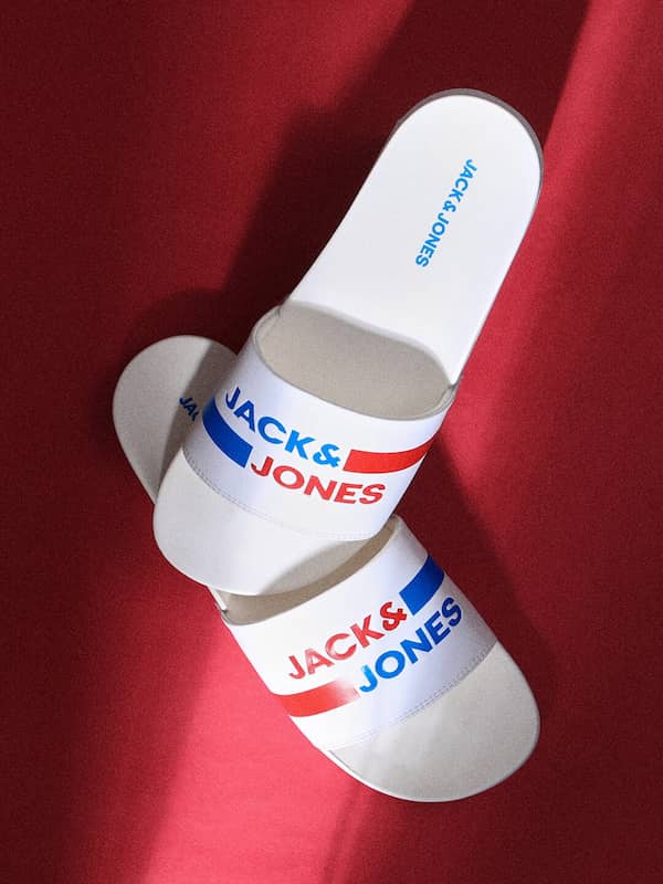 JACK & JONES Men Slippers (White 11) - Price History-happymobile.vn