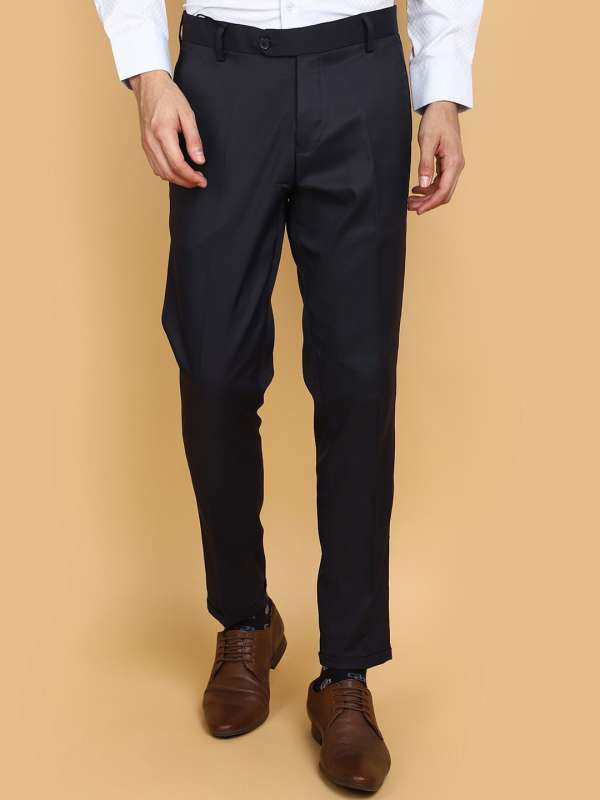 Men Cotton Formal Trousers Myntra