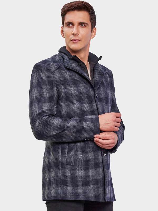 Mens 2024 checkered overcoat