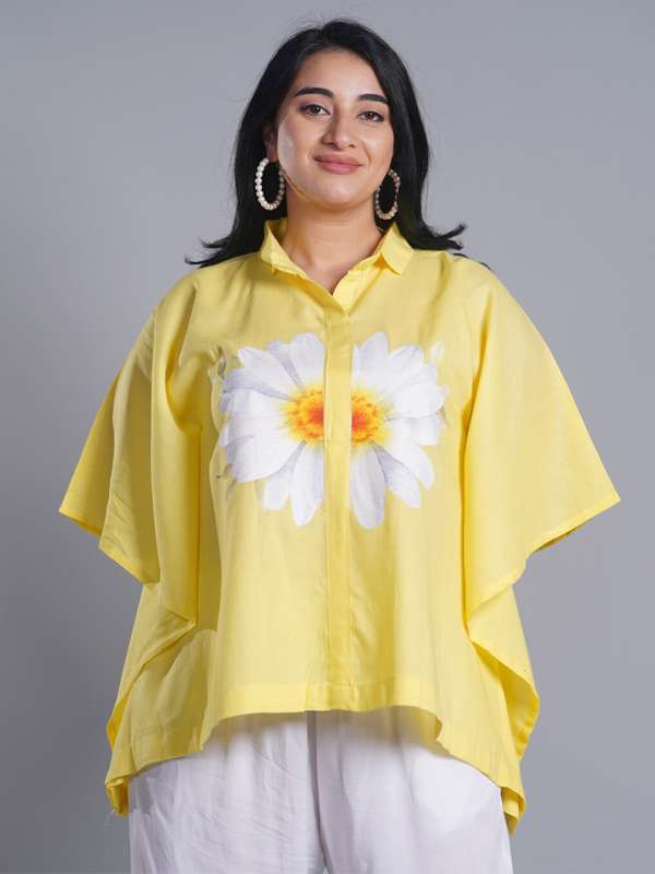Yellow kaftan top online