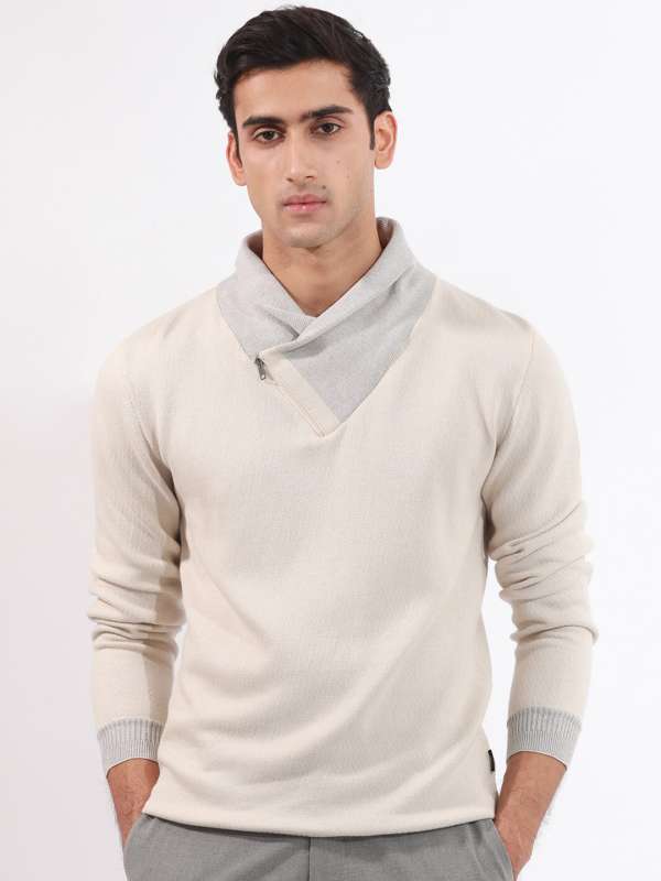 All white hot sale sweater mens