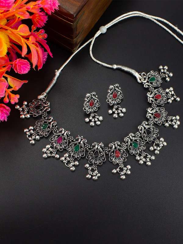 Oxidised jewellery clearance set online shopping