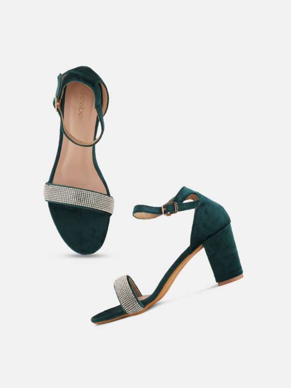 Dark discount green sandals