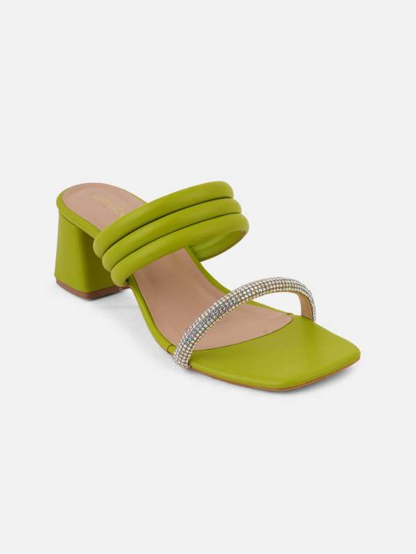 Lime green sandal heels best sale
