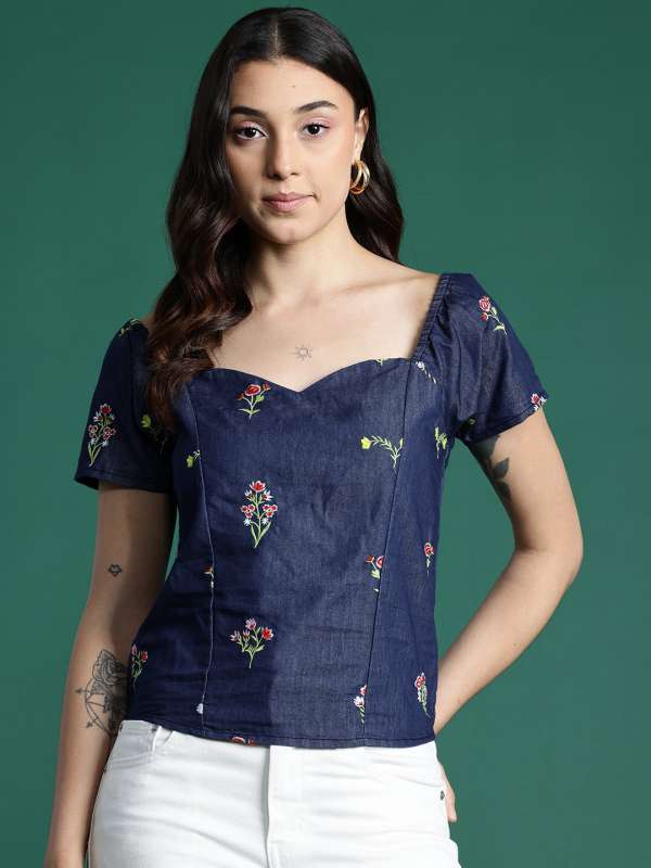 Tops for jeans online top