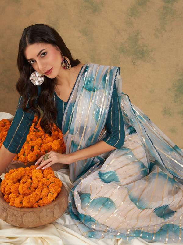 Myntra organza deals sarees