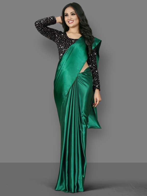 Satin Silk Saree Buy Satin SIlk Saree Online in India Myntra
