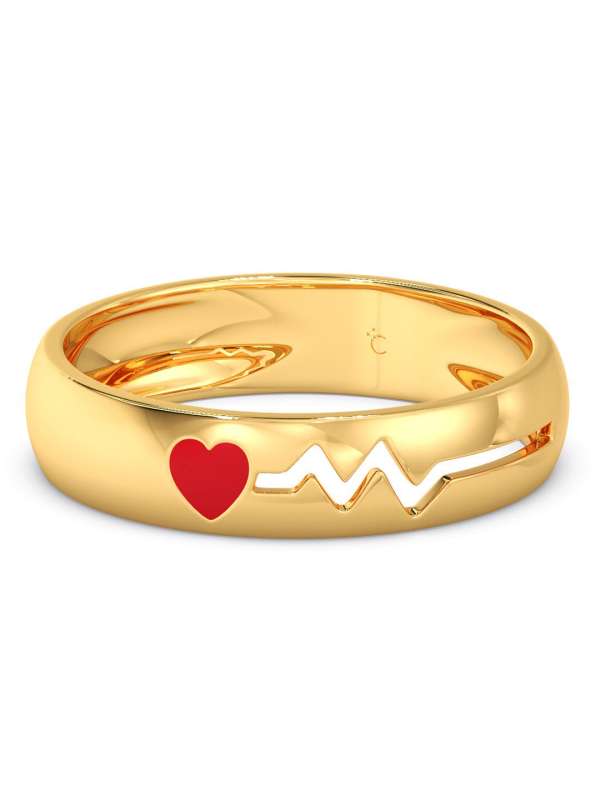 Buy Rose Gold Heart Melting Chain Ring for Women Online in India