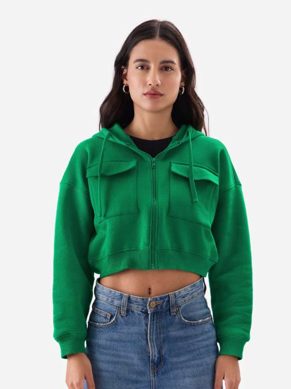 Myntra crop 2025 hoodie