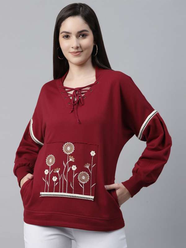 Aéropostale Embroidered Mock Neck Sweatshirt