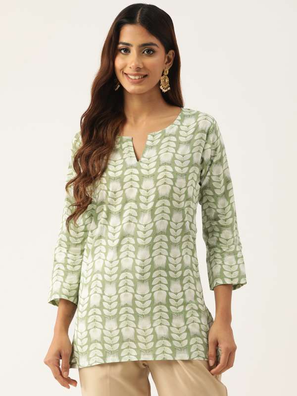 Short Kurti For Women in Hand Block Print Cotton | Made To Order