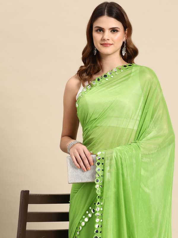Myntra mirror outlet work sarees