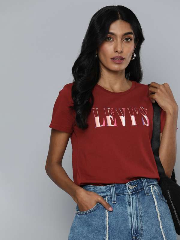 Levi's maroon t shirt sales
