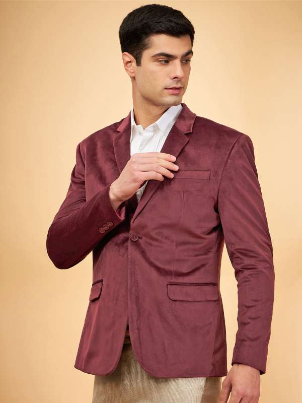 Red velvet clearance blazer men