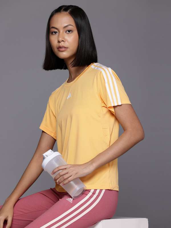 Yellow addidas shirt best sale