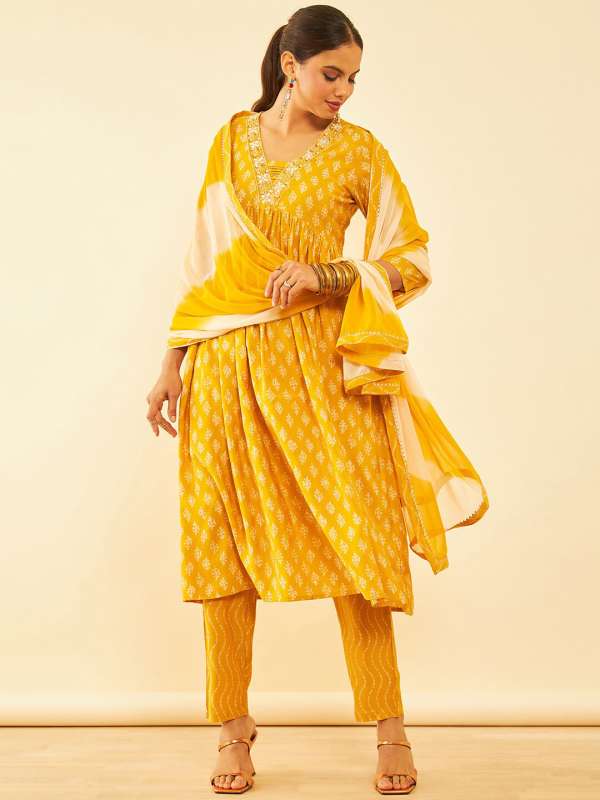 Shop Brown Cotton Churidar Legging Collection Online at Soch India