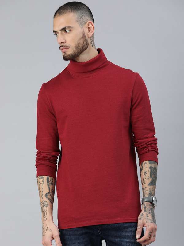 Mens turtleneck hoodie sale