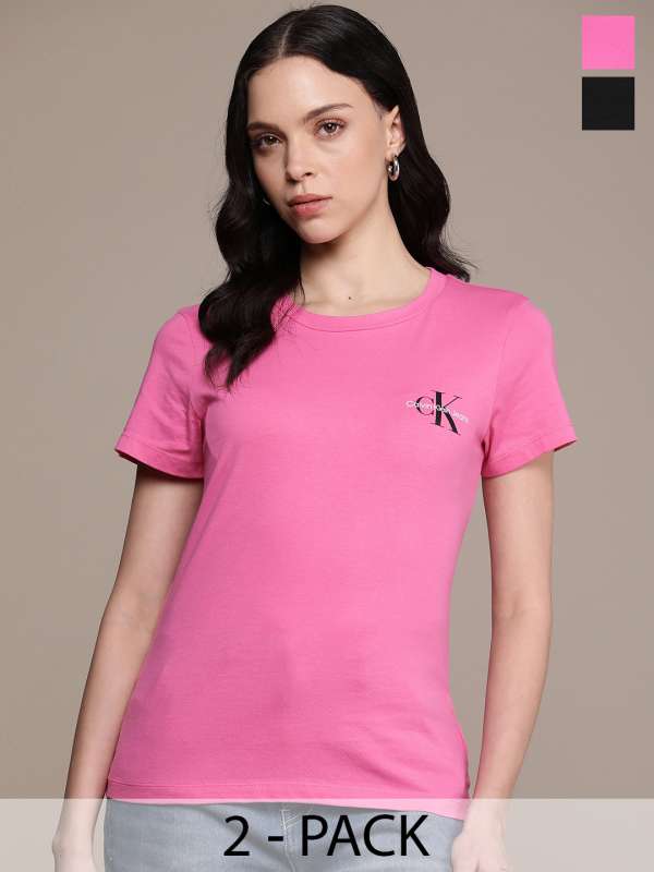 Calvin Klein Jeans Pink Printed Round Neck Tshirt Buy Calvin Klein Jeans Pink Printed Round Neck Tshirt online in India