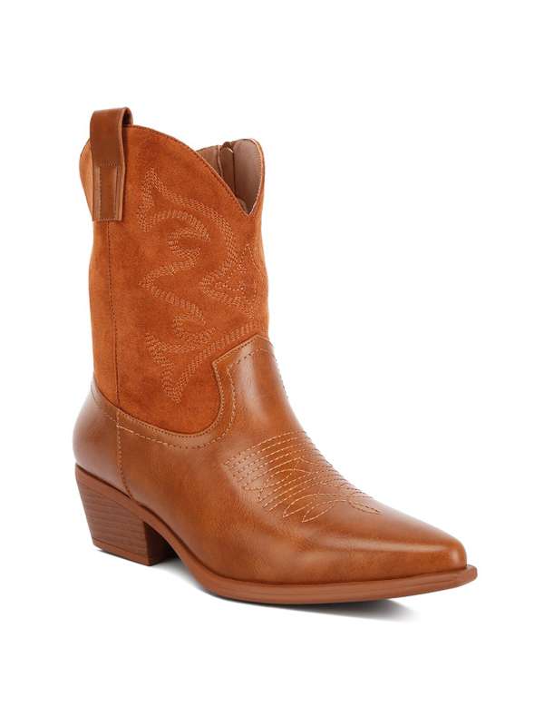 Orange cowboy boots best sale