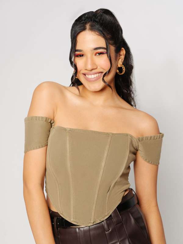 Beige hotsell bardot top
