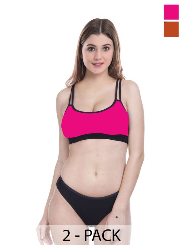 Buy Pink Lingerie Sets for Women by Curwish Online
