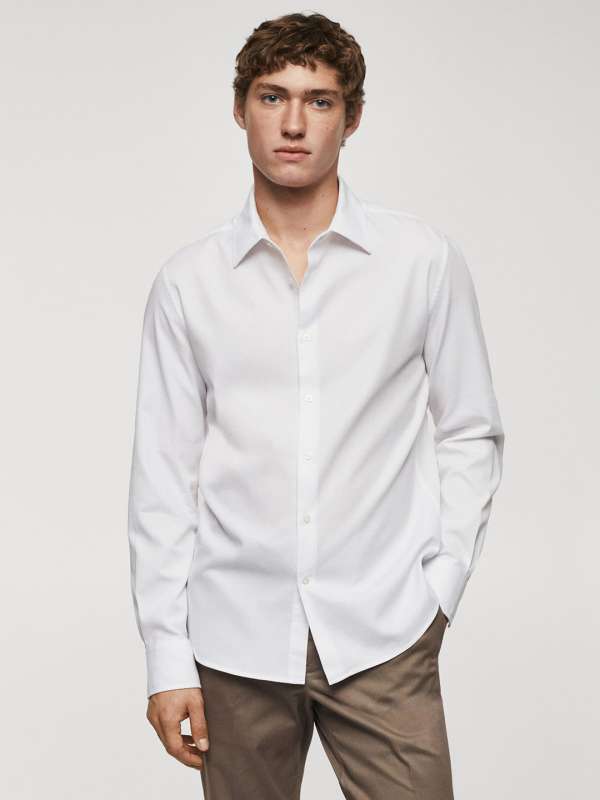 Mango camisas hombre manga corta clearance