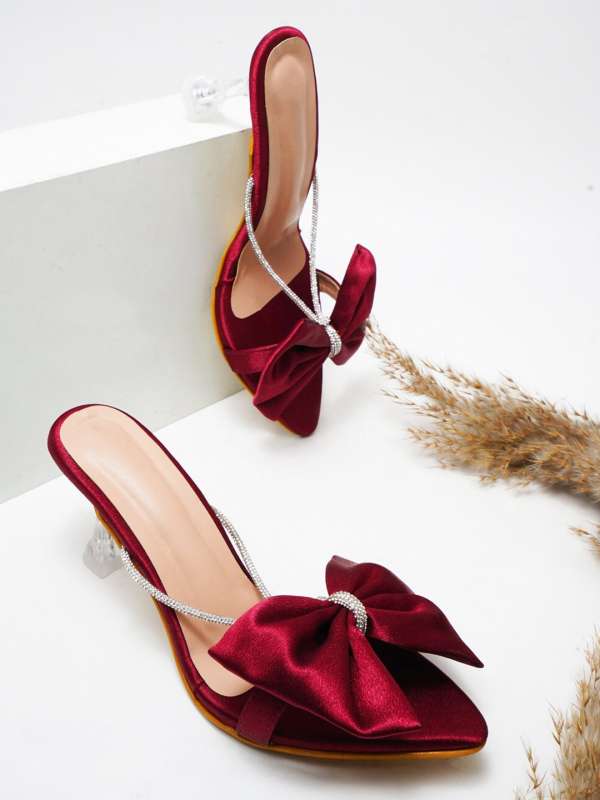Red strappy platform clearance heels