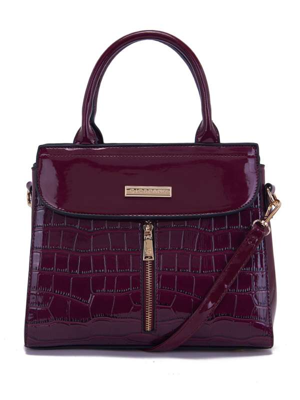 Burgundy colour handbags outlet
