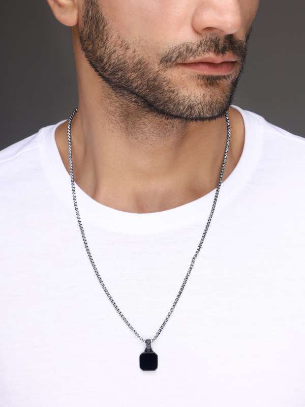 Mens black chain online