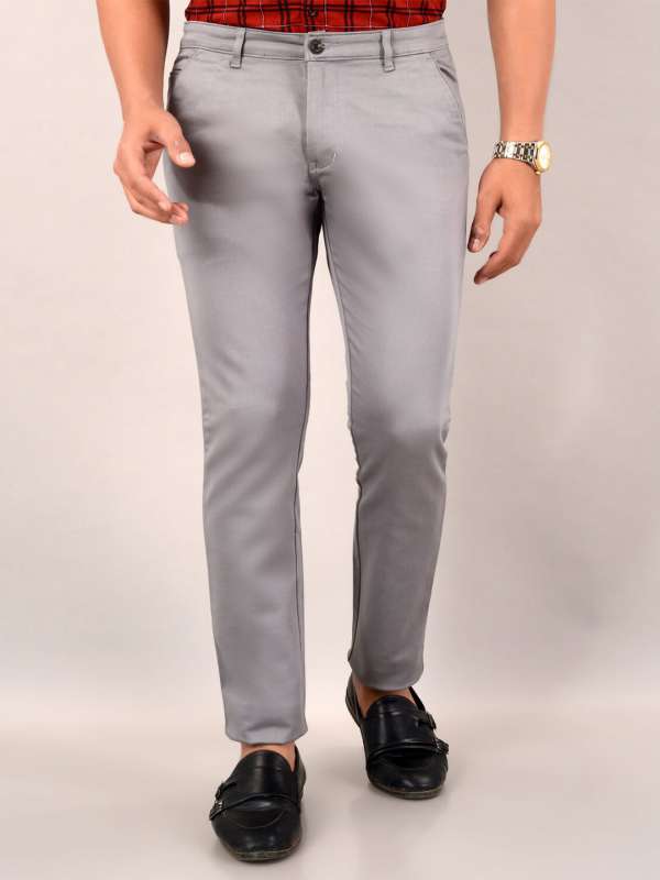 Firoji and Light Grey Color Winkle Free Stretchable Formal Pants  Fashionable and Classy