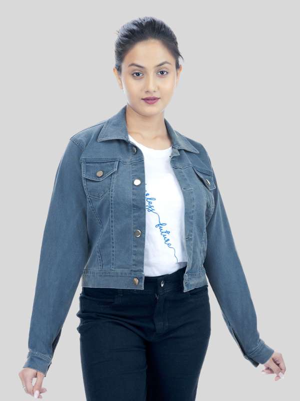 Bare denim leather jacket hot sale