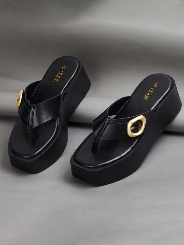 Black flatform on sale flip flops