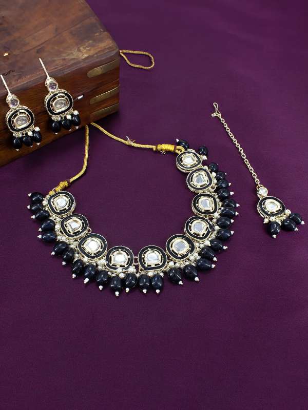 Myntra black metal clearance jewellery