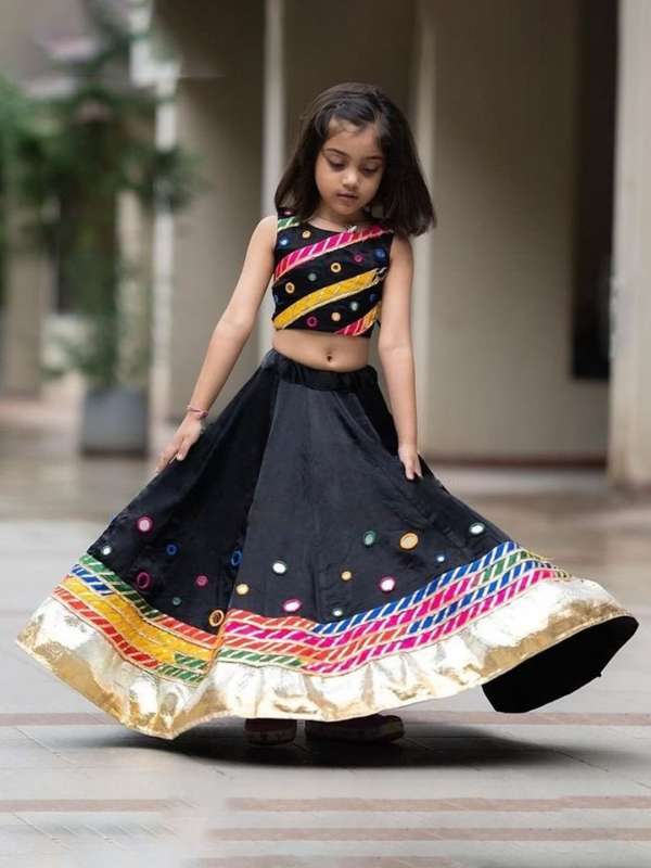 Ghagra choli top with mirror work