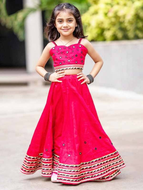 Pink lehenga shop for baby girl