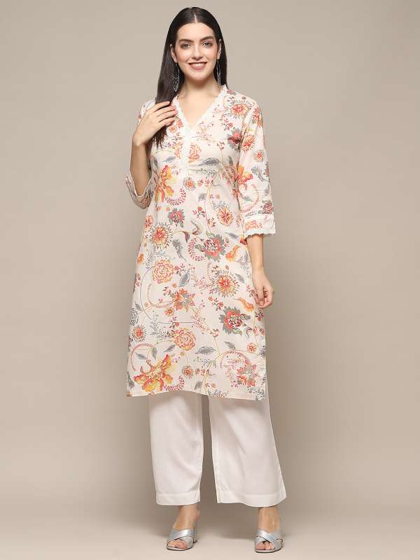 Biba White Kurtas Buy Biba White Kurtas online in India