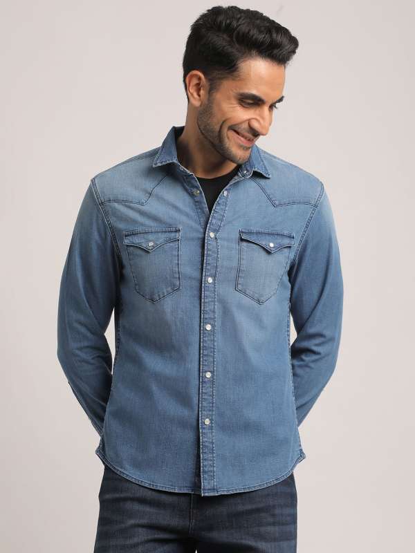 Blue jeans colour shirt sale