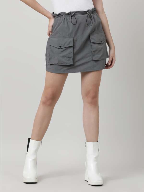Buy Buynewtrend Women's & Girls Mini Skirt, Side Slit Skirt