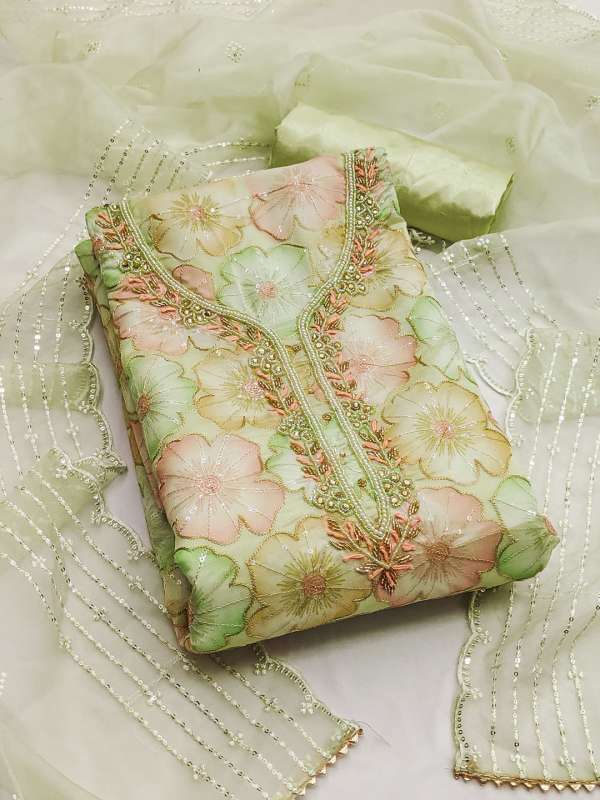 Party wear dress materials for ladies discount