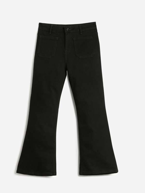 Bell bottom cheap jeans myntra