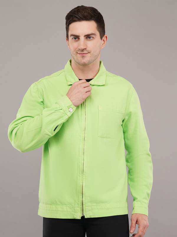Lime green 2025 jean jacket