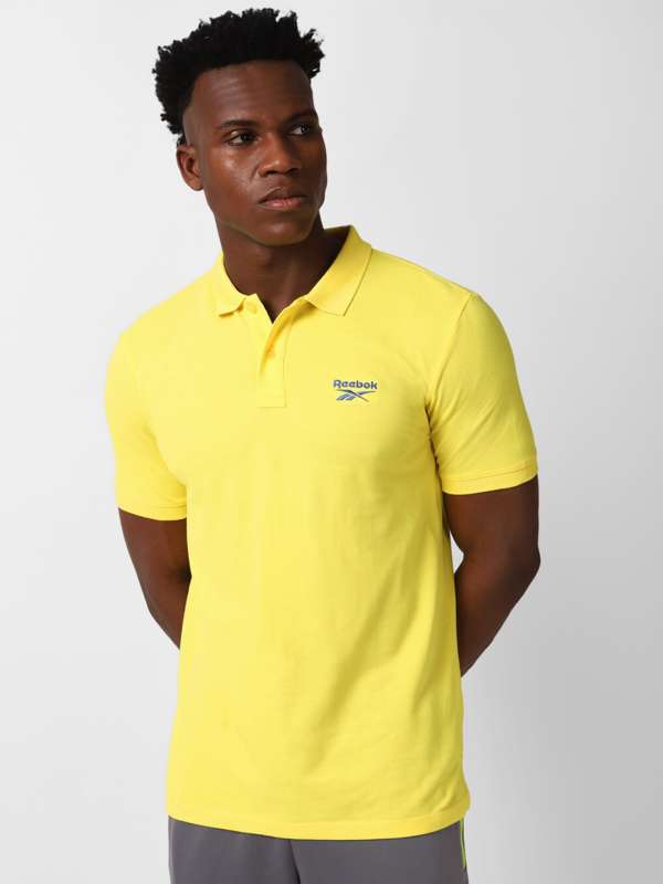 Reebok polo shirts on sale yellow