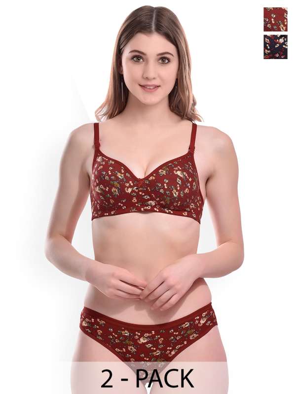 Buy online Black Laced Bra And Panty Set from lingerie for Women by Abelino  for ₹800 at 60% off