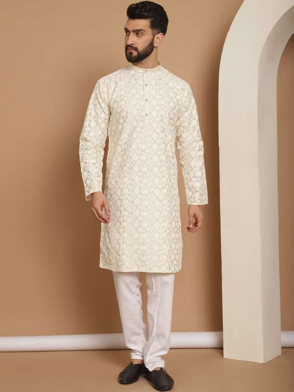 White embroidered churidar cheap